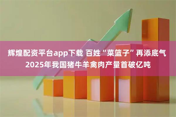 辉煌配资平台app下载 百姓“菜篮子”再添底气 2025年我国猪牛羊禽肉产量首破亿吨