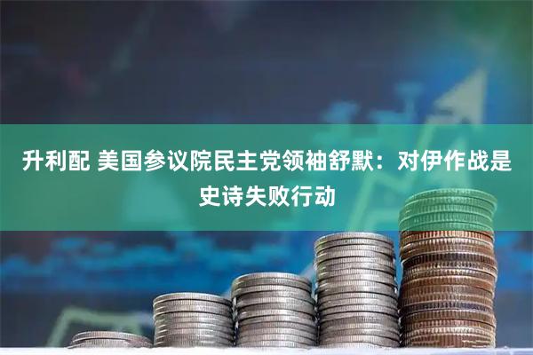 升利配 美国参议院民主党领袖舒默：对伊作战是史诗失败行动